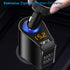 LIHAN Cigarette Lighter Socket Adapter, Car Charger fit for 12V/24V Outlet Plug Splitter with Multi USB Ports, Voltmeter Compatible for iPhone, Ga...