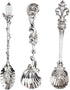 Fdit Vintage Style Coffee Spoons Set 3Pcs Dessert Spoons Royal Style Metal Carved Teaspoons for Kitchen Dining Bar and Tea Parties...