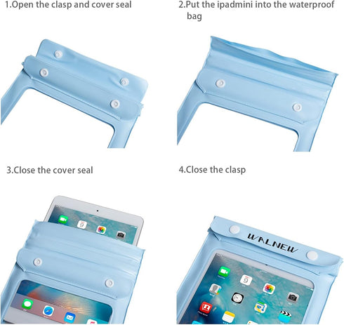WALNEW Universal Waterproof eReader Protective Case Cover for GiveAbay All-New Kindle 2022/Kindle Paperwhite/Oasis/Keyboard/Kindle Fire 7,iPad Mini,...