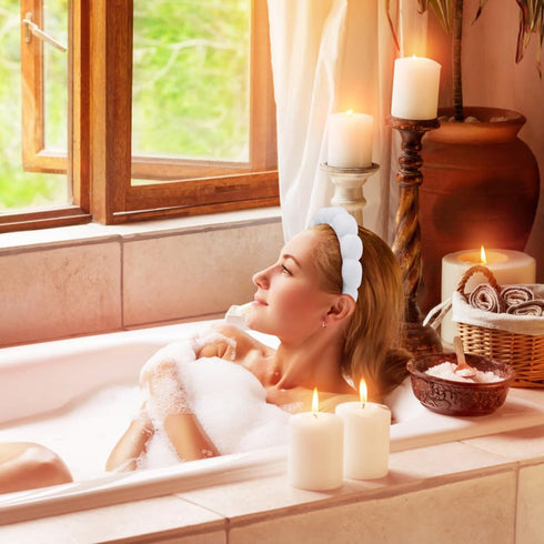 Spa Headband for Women Sponge Soft Headband for Washing Face Hairband for Women Girls Shower Makeup Skincare Non Slip Thick Hair Accessory for Fac...