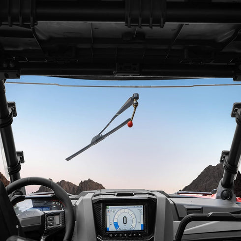 KEMIMOTO UTV Windshield Wiper Kit Hand Operated Manual Windshield Wiper for Hard Coated Or Glass Windshields Compatible with Maverick X3 Commander...