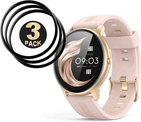 Wanski 3 Pack Tempered Glass Screen Protector Film, compatible with AGPTEK LW11 smartwatch...