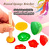 Round Sponge Brush, 30Pcs Round Sponge Foam Brush Set for Painting Wooden Handle Sponge Brushes Painting Tools for Kids Painting Crafts and Arts (...