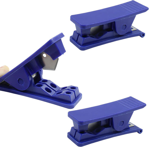 3Pcs Plastic Tubing Cutter PVC Pipe Cutter Cut up to 3/4 Inch Tube Hose Cutter Tools for Nylon PU PE PPR Nylon Rubber Tube (Blue)...