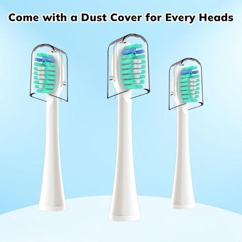 6 Pack Topkitfice Replacement Flossing Toothbrush Heads with Covers Compatible with waterpik Sonic Fusion SF01/SF02 and Sonic Fusion 2.0 SF03/SF04...