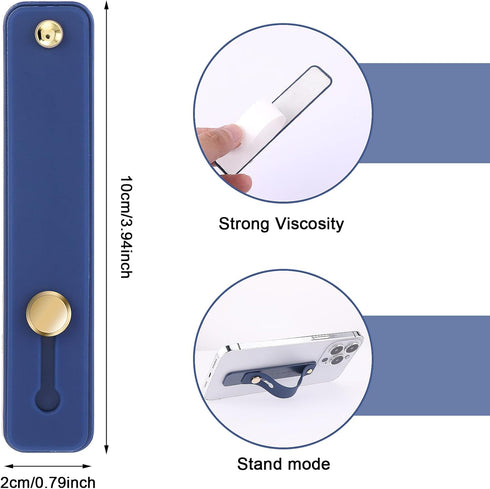 2Pcs Phone Loop Finger Holder, Silicone Phone Grip Phone Finger Strap Stand Universal Portable Finger Kickstand for Most Smartphones (2pcs-Green/N...