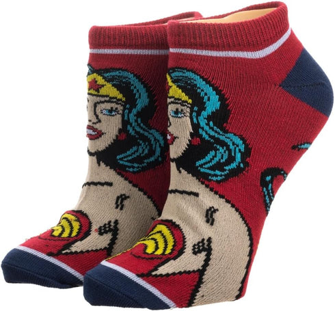 Bioworld Wonder Woman Ankle Socks 5-Pack for Women...