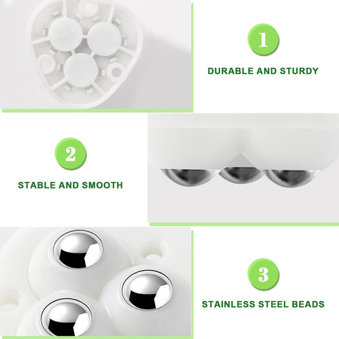 20-Pack Mini Self Adhesive Caster Wheels, 360 Degree Rotation Swivel Caster, Stick on Wheels for Small Furniture, Furniture Pulley Castor Plastic ...
