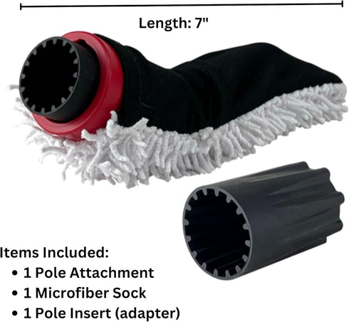 Baseboard Cleaning Brush | Attach to Broom Mop or Extension Pole | Absorbent Microfiber | for Paint Cleanup, Washing Walls, Baseboards, Ceiling, F...