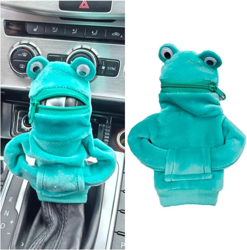 Mini Frog Gear Stick Car Shifter Hoodie, Gear Shift Cover Funny Gearshift Sweater, Gear Shift Knob Hoodie Protector, Cute Gadgets Car Interior Acc...