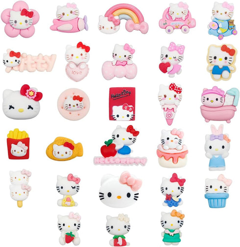 28 PCS Cute 2.5D Resin Shoe Charms Cartoon Kawaii Animal Pink Shoe Charms, Shoe Decoration for Girls Women Party Favors Gifts...