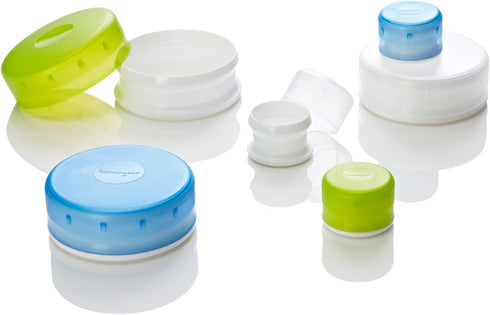 humangear GoTubb | Hard Container | Easy Open | Food-Safe Material, Clear/Green/Blue, Small...