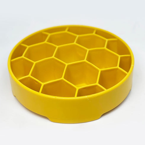 SodaPup Honeycomb Enrichment Bowl – Durable Slow Feeder Bowl Made in USA from Non-Toxic, Pet-Safe, Food Safe Material for Mental Stimulation, Slow...