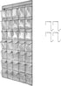 Clear Crystal 1 Pack 35 Pockets Large Hanging Shoe Organizer Over The Door Shoe Rack for Closet Door Storage Shoe Holder Hanger, 4Hooks, grey...