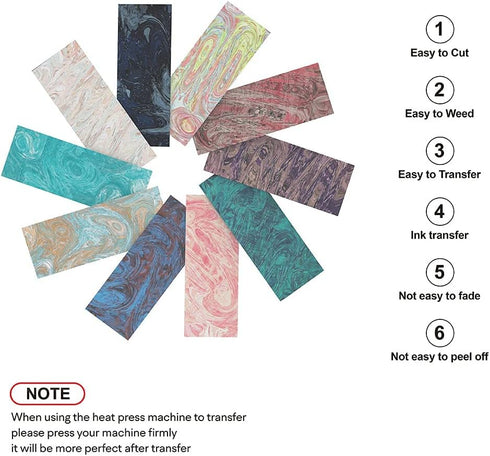 XINPOCUT transfer ink sheets 10pcs/Set, 4.5"x12" - Watercolor Marble Sublimation transfer paper compatible with Cricut joy Mug Press, transfer ink...