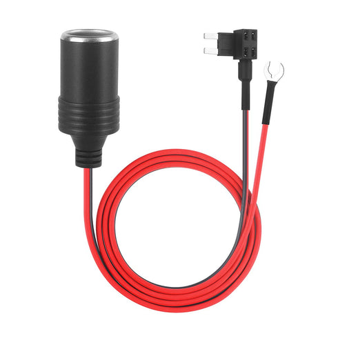 Car Cigarette Lighter,Jtron 1set 1m Car Cigarette Lighter Adapter Add-a-Circuit TAP Adapter Lead 1.0mm (18WAG) Cable with 12V Fuse Holder for Micr...