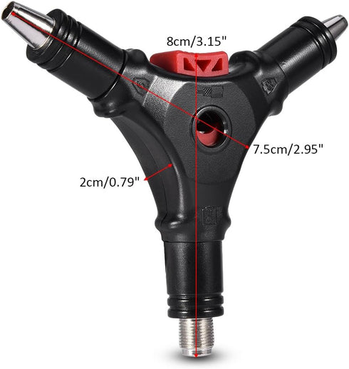 3 in 1 F Plug Coaxial Compression Tool F Head RG59 RG6 Connector Coax Cable Stripper Coaxial Installation Fitting Tool for Digital TV...