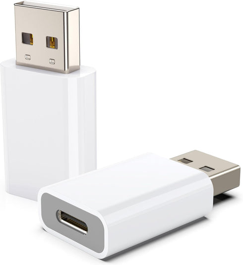 USB to USB C Adapter,USB-C Female to USB Male Adapter Compatible with Apple MagSafe Watch 7/8/9/SE/Ultra,Car,iPhone 15 14 13 12 Mini Pro Max,iPad,...
