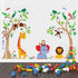 Runtoo Jungle Animals Tree Wall Decals for Nursery Baby Kids Bedroom Monkey Giraffe Elephant Wall Stickers Adventure Wall Décor...