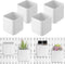 4 Pcs Pegboard Cups with Hooks, 2.9 x 3.5 x 3.2 Inch Pegboard Bins Accessories, Pegboard Containers Peg Board Organizer Cups for Garage Wall Kitch...