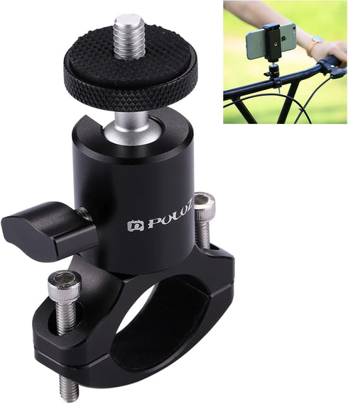 PULUZ Camera Handlebar Mount for Gopro Bike Motorcycle Mount, Aluminum Bicycle Camera Adapter Mount Holder for GoPro Hero 12/11/10/9/8/7 All Model...