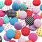 Chenkou Craft 100pcs 12MM(1/2") Polka Dot Flatback Fabric Covered Button Scrapbooking Craft (Multi-color)...