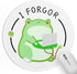 Funny Work Frog Small Mouse Pad, Cute Aesthetic Anime Mousepad with Non-Slip Rubber Base, Round Mouse Pads for Desk Accessories Laptop Gaming Offi...
