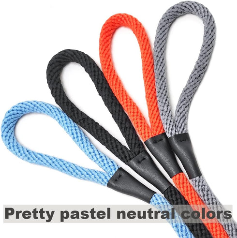 Slip Lead Dog Leash, No Pull Dog Leash Slip Lead, Anti-Choke Soft Braided Rope Leash for Large Medium Dogs Transitional Training and Walking (Blac...