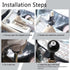 ASUBHA Shift Knob Manual Gear, Black 8 Round Ball Gear Shift Knobs, 4 5 6 Speed Automatic Manual Shifter Knob with 3 Adapters, Universal Fits Manu...