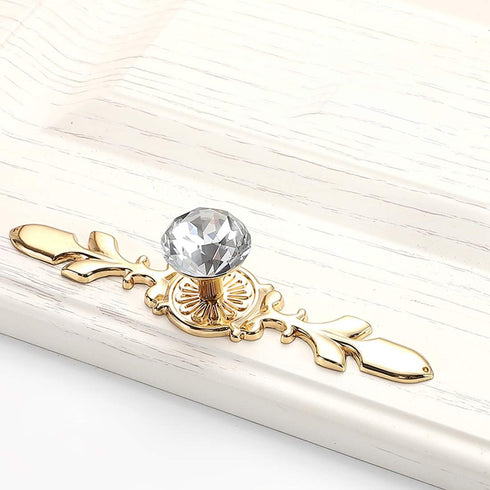 6-PCS Crystal Drawer Knobs Modern Glass Cabinet Knobs Diamond Drawer Handles Cupboard Pull Handles with Screws for Home for Kitchen for Office(Lar...