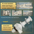 2 Pack Universal White Plastic Toilet Seat Screws Replacement, Toilet Seat Hinges Bolts and Nuts For Top Mount Toilet lid Fastener Parts Kit...