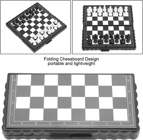 Magnetic Chess Kids,Mini Travel Chess Sets,Portable Plastic Folding Chessboard for Party Family Activities Chess Set Magnet Chess Chess...