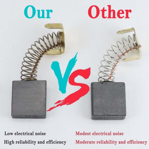 Electric Motor Carbon Brushes Set - 40 Pack Replacement Repair Kit with 10 Sizes, Suitable for Repair Power Tools Part...