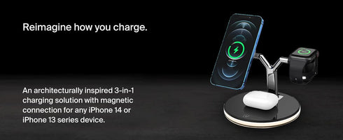 Wireless Charging Stand - Fast Wireless Charger - 3 in 1 Charging Station for Apple AirPods Pro 3 2 Apple Watch Ultra 8 7 SE 6 5 4 iPhone 14Series...