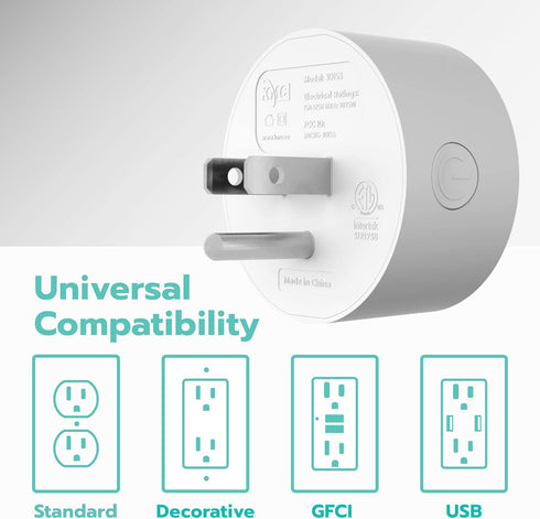KMC Smart Plug Mini 4-Pack, Wi-Fi Outlets for Smart Home, Remote Control Lights and Devices from Anywhere, No Hub Required, ETL Certified, Works w...