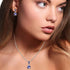 Nine West Silver-Tone and Purple Necklace and Earrings Set...