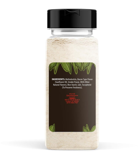Unpretentious Bacon Powder, 8 oz, Versatile Seasoning, Meaty & Savory, Bacon Flavoring...