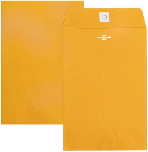 6x9 Clasp Envelopes - 20 Pack, Goefun Manila Envelopes 6x9, 100GSM Heavy Kraft Paper, Brown Yellow Mailing Envelopes 6x9...