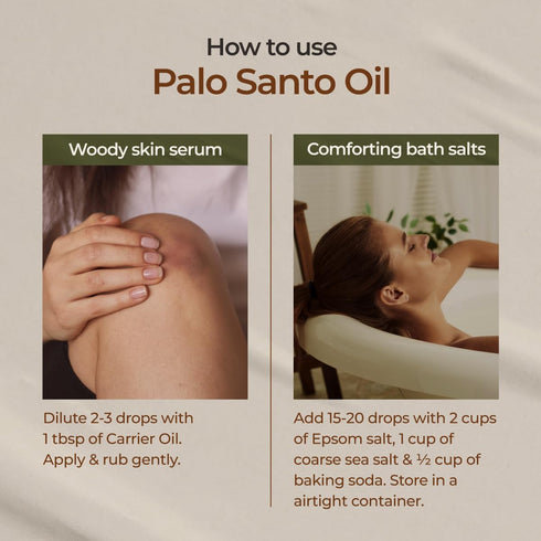 Gya Labs Palo Santo Essential Oil for Diffuser - Essential Oil Palo Santo Oil for Skin, Perfume, Candles, Spray - Bath & Candle Making - Subtly Sw...