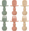 6 Pack Baby Spoons and Forks Set, Silicone First Stage Self Feeding Infant Toddler Utensils, BPA Free, Baby Led Weaning Feeding Supplies for Baby ...