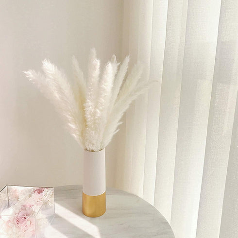 30 Pcs White Pampas Grass ,17 inch/45 cm Natural Dried Pampas Grass Branches Decor for Home Kitchen Garden Party Photographing Flower Arrangement ...
