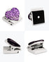 QingCo 4 Pack Bling Bling Love Heart Magnetic Clips Heavy Duty, 1.4x1.2in Refrigerator Magnet Clips, Magnetic Money Clip, Metal Magnetic Clips for...
