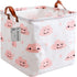 Storage Basket Fabric Organizer Bin for Toys, Books, Clothes, Pets,Perfect for Bedroom/Office/Nursery/Shelves(Pink Cloud)...