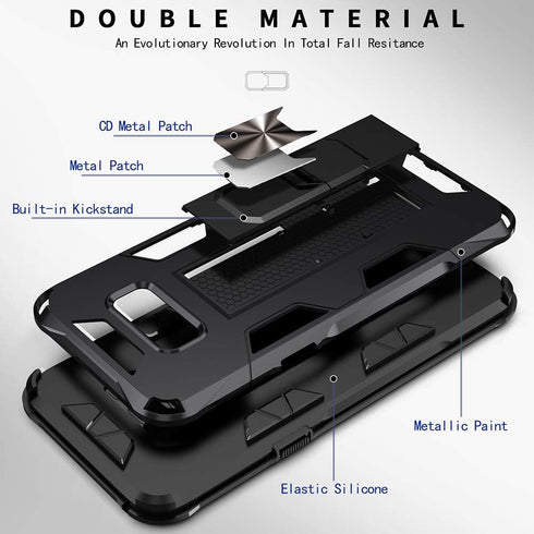 for Samsung Galaxy S8 Plus Case Samsung Galaxy S8+ Case Military Grade Built-in Kickstand Case Holder Armor Heavy Duty Shockproof Cover Protective...