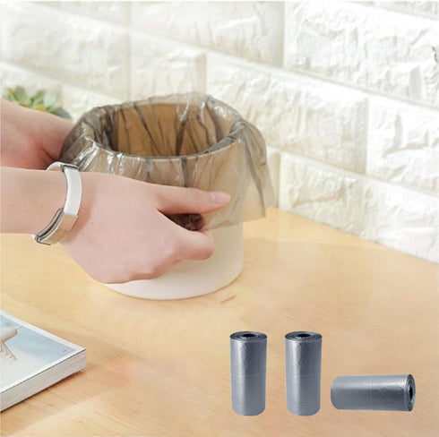 Desktop Small Garbage Bag Mini Trash Can Bag Suitable for Office, Bedroom, Desktop, 10 Rolls/200 Count, Gray...