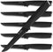 Steak Knives, Steak Knives Set of 6, High-Carbon Stainless Steel Serrated Steak Knives Dishwasher Safe, Elegant Black...