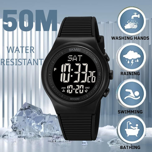 CakCity Digital Watch for Women Waterproof Stopwatch Sports Watches for Mens and Womens Unisex Outdoor Rubber Strap Multifunction Wristwatch with ...