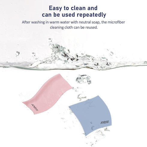 Andoer 10×10cm Microfiber Cleaning Cloth for Glasses 4pcs Screen Cleaner Cloth Premium Cloth for Lens/DSLR Camera/Camcoder/Phone/Tablet/Computer...