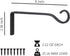 6 Inch Iron Wall Hooks for Hanging Plant Lanterns, Plant Hanger Fence Metal Bracket for Bird Feeders, Wind Chimes, Mason Jar Sconces, Light Outdoo...
