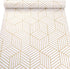 White and Gold Geometry Stripped Hexagon Peel and Stick Contact Paper self Adhesive Wallpaper Removable Vinyl Film Decorative Shelf Drawer Liner S...